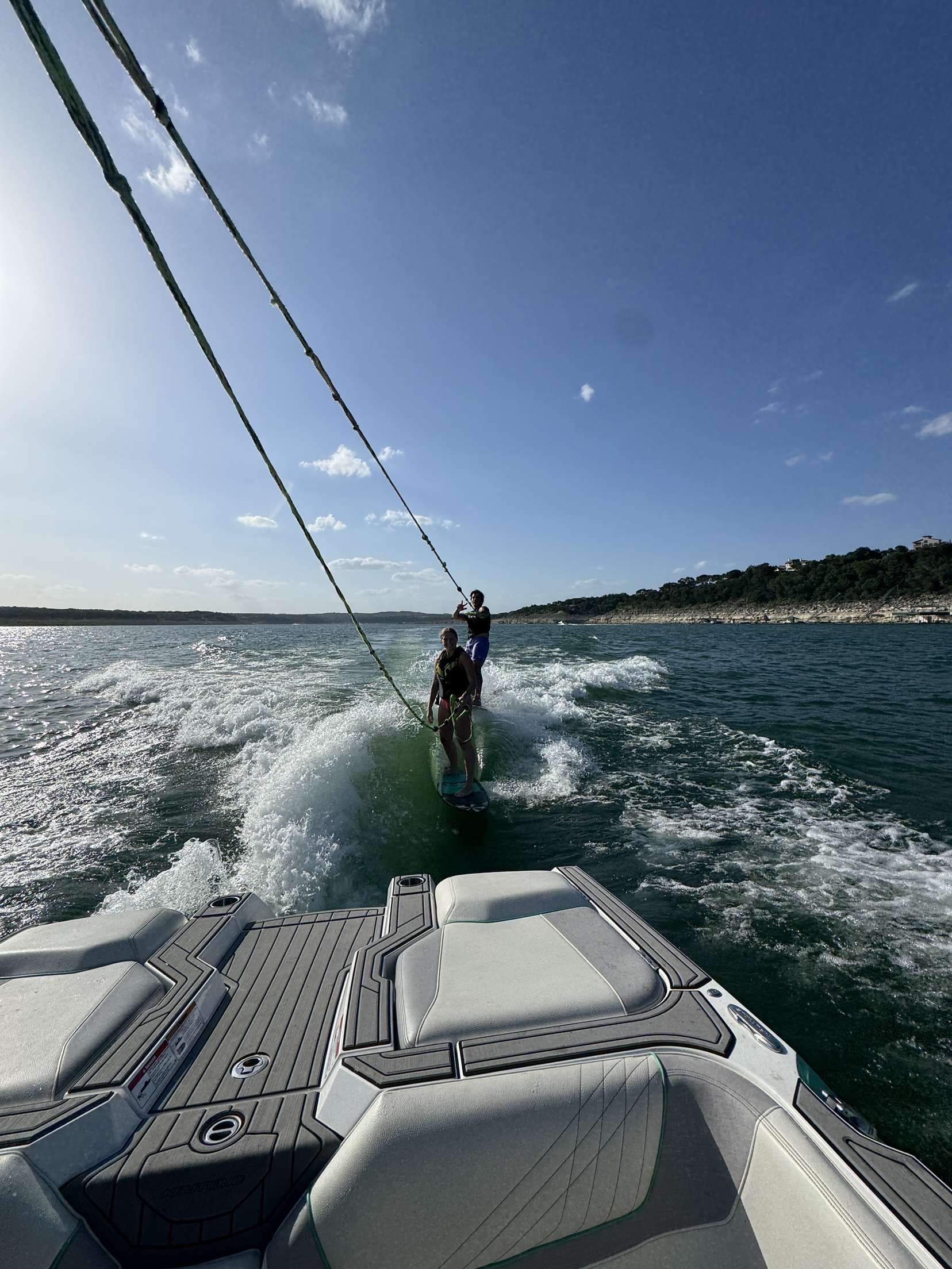 Camper on the Nautique wave